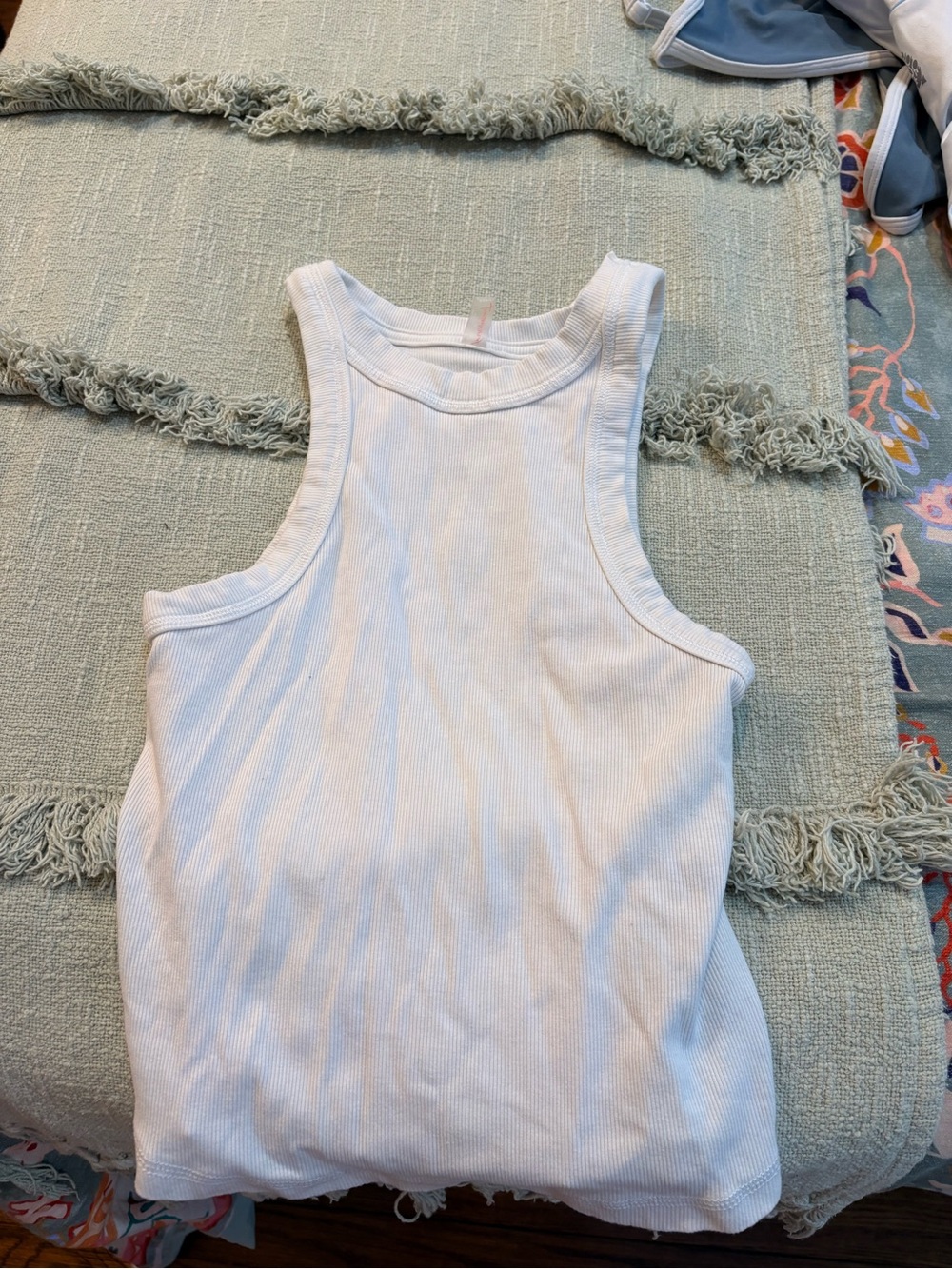 Free people movement White Ribbed Tank Top